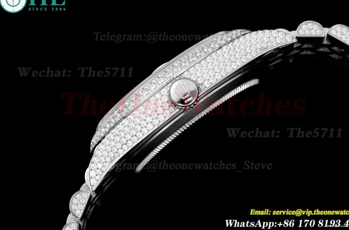 Datejust Full Dia A2824 Arabic 41mm SS Diamonds SS GMF 904L 0227